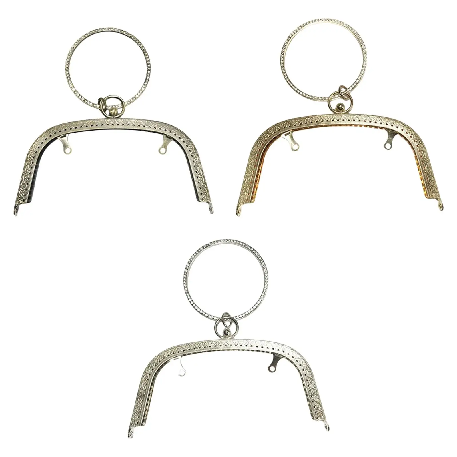 Metal Purse Frame Iron Rectangle Clasp Lock Bag Clutch Frame for DIY Craft Bag Handle Bag Making Sewing Craft Clutch Making