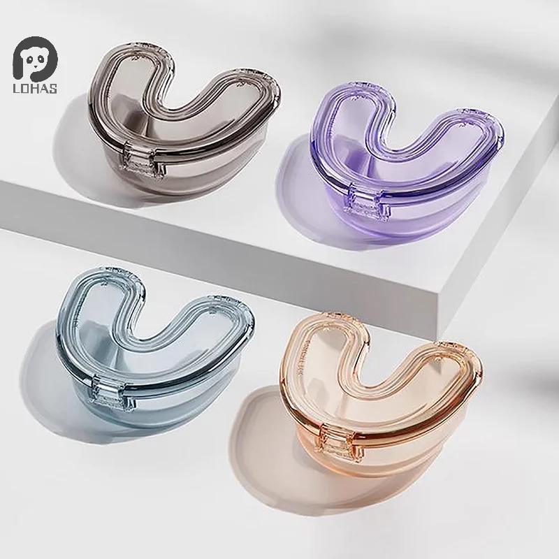 Leak Proof Simple Denture Case Sealed U Shape Transparent Denture Box Mouthguard Container Oral Care Denture Storage Container