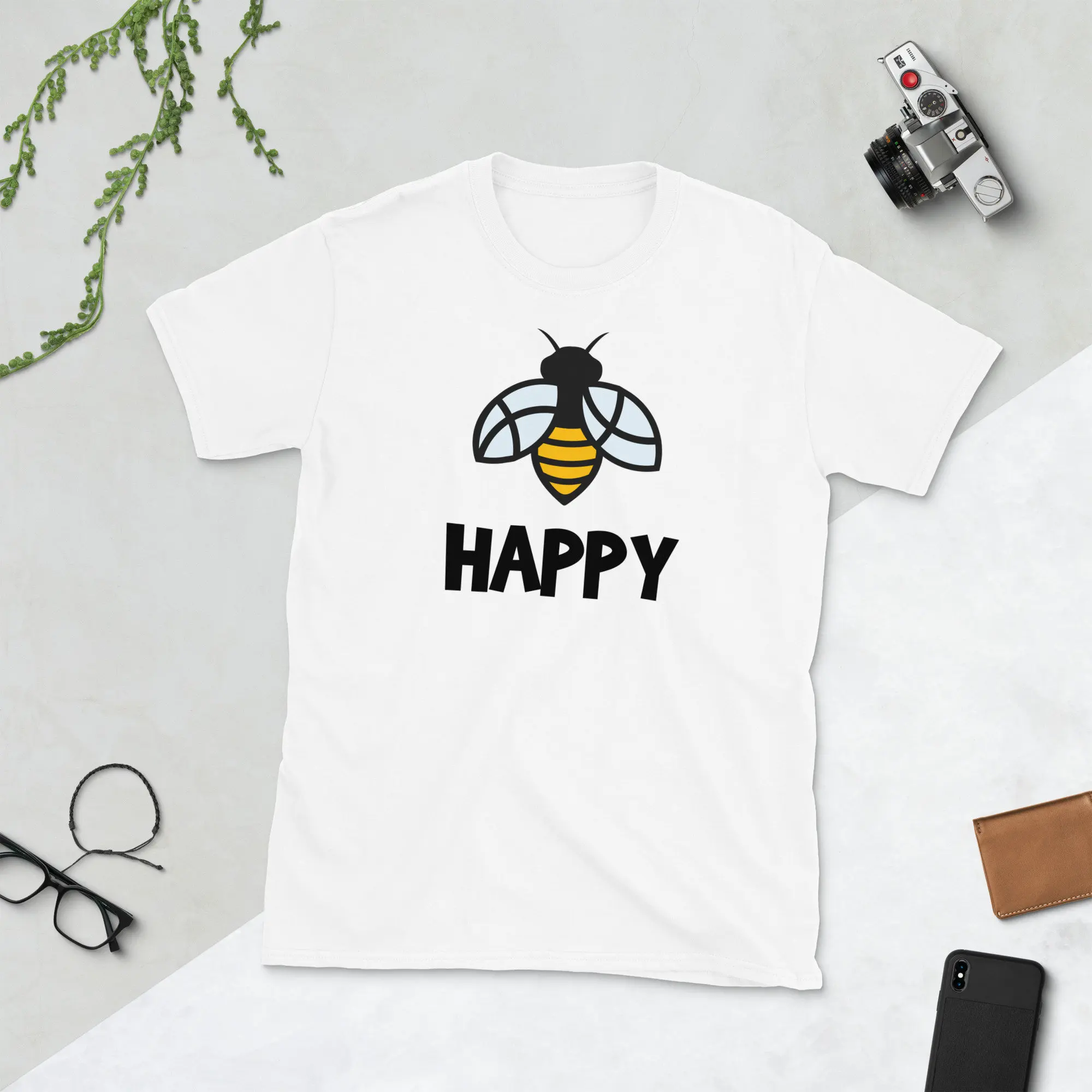 Mel Bee Happiness T-Shirt, Apicultor Jardinagem, Mel