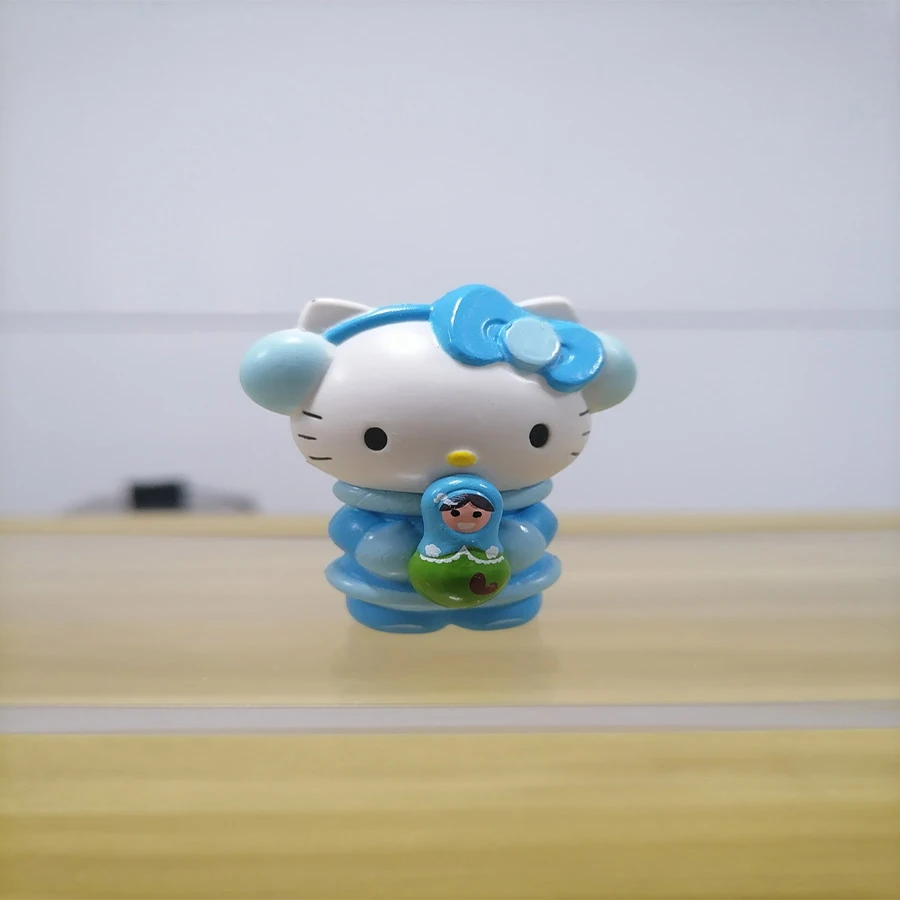 Hello Kitty Cute World Collection Anime Action Figure Desktop Toy Children Gift Brazil Egypt Russia China Costume Kid Toys