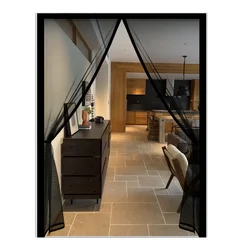 Black Magnetic Dustproof Insect-Proof Mosquito-Proof Ventilation Door Curtain, Invisible Mesh, Easy to Install & Auto Closes