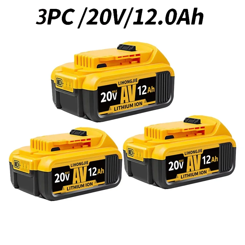 

For Dewalt 18V/20V Tools Battery+charger For Dewalt DCB200 20V 8.0AH/6.0Ah/5.0Ah Replacement Battery Compatible with