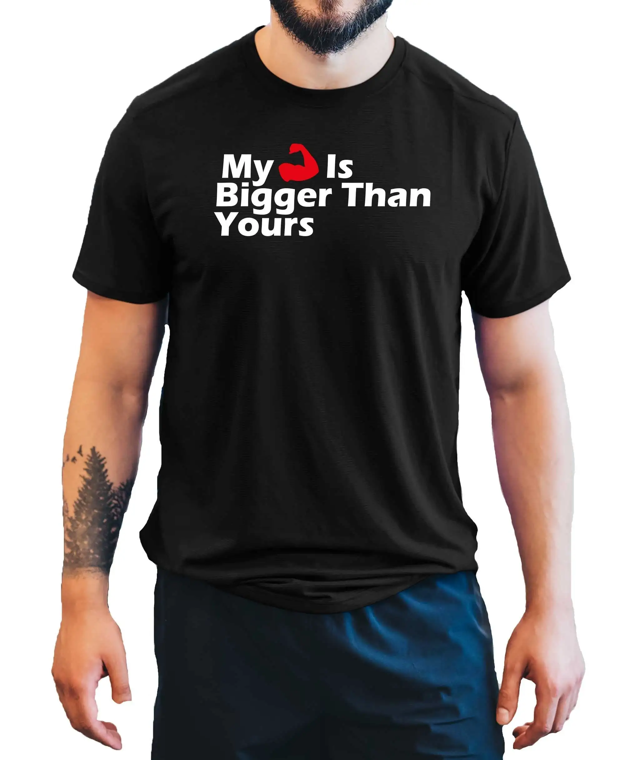 

My Arm Is Bigger Men s T Shirt Gym Top Active Wear Training Bodybuilding