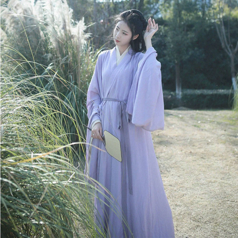 Vêtements Hanfu traditionnels chinois pour femmes, élégant, avec Train droit, couleur unie, vert, rouge, rose, noir, accessoires