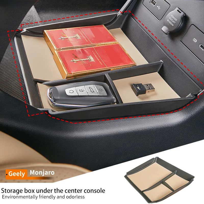 

Car Center Console Organizer Box Leather Anti-slip Protector Pad Anti-knock Wear-resistant For Geely Xingyue L Monjaro 2025