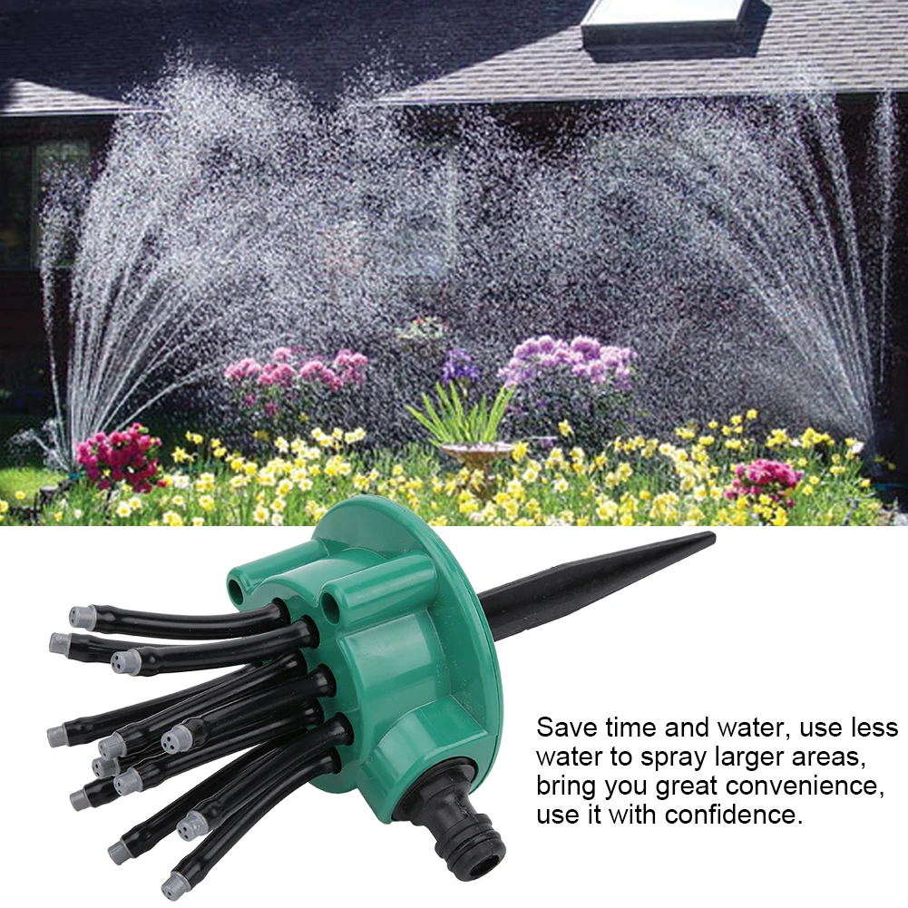 360 Degree Rotating Garden Sprinkler Multi Head Automatic Irrigation Sprayer Nozzle Lawn Watering System Garden Supplies view 3