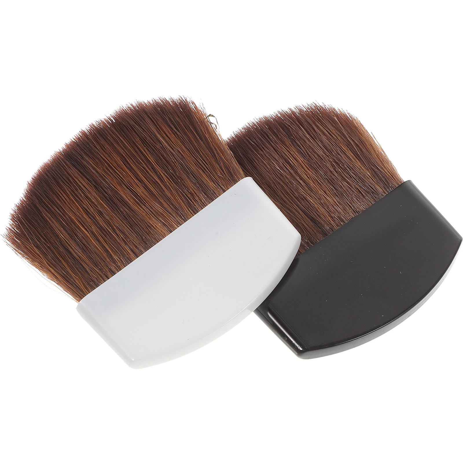 Pinceau de maquillage professionnel, 2 pièces, fond de teint, Blush, outils de beauté, crin de cheval Durable, doux et Dense, Mini Portable, pas facile à tomber