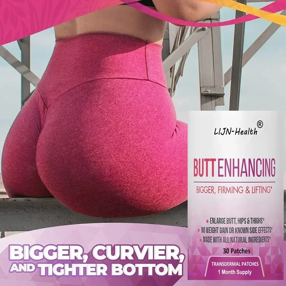 Curva para realce de bunda, remendos transdermicos, intensificador de bunda, crescimento de glúteos, 30 remendos, fornecimento de 1 mês