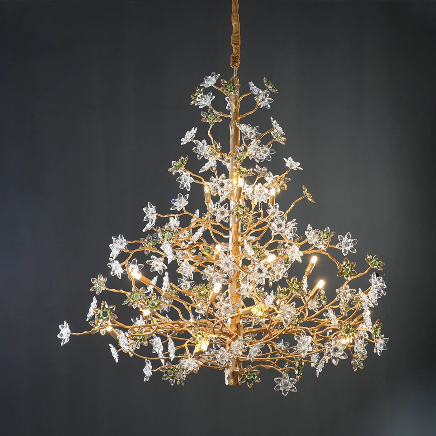 Solid Brass Branch Crystal Chandelier Living Room, Dining Room, Bedroom Lighting Creative Tree Branch Art Chandelier