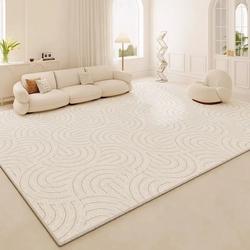 

Nordic floor carpet washable rub cream blanket light luxury senior living room bedroom centre floor mat rug