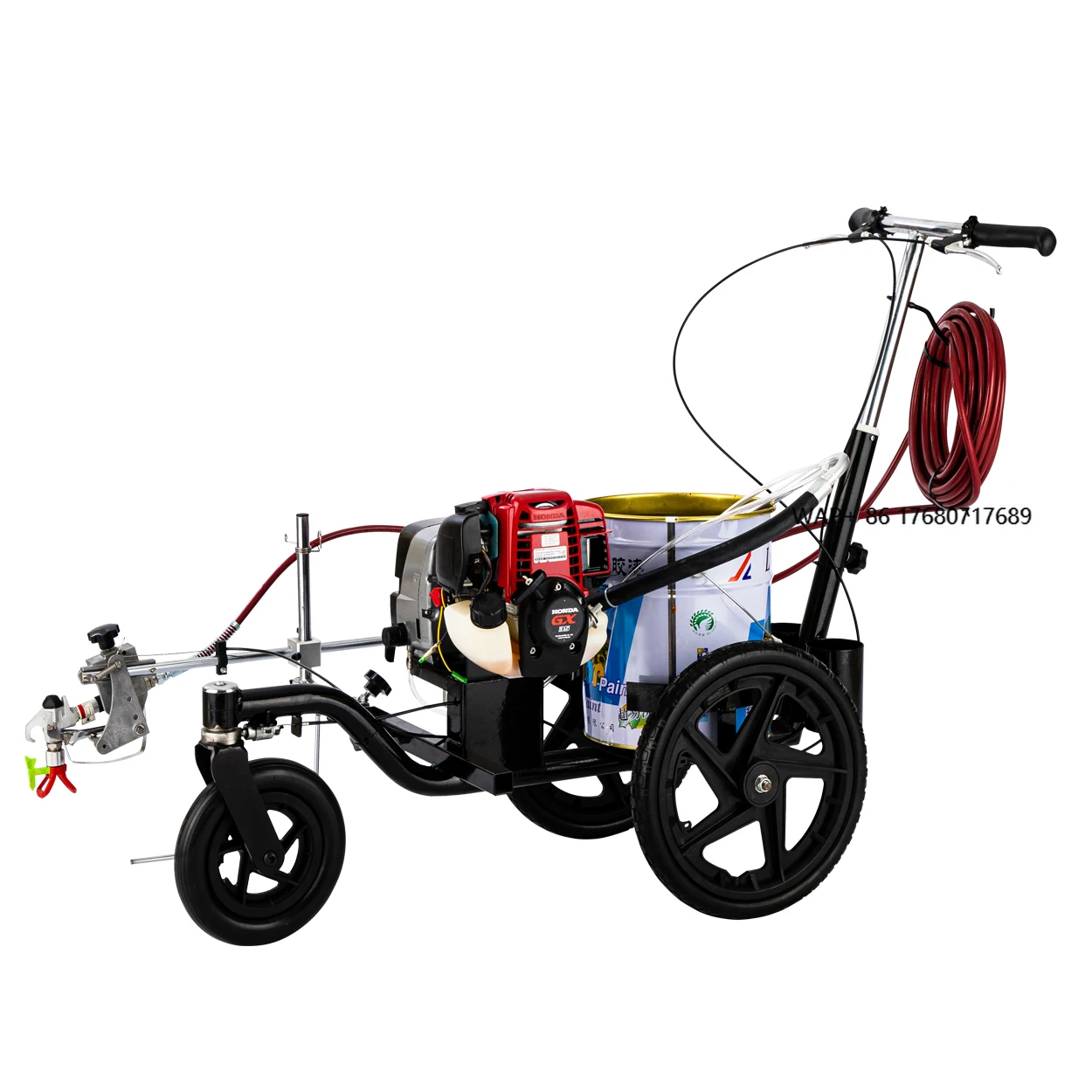 Low Noise GX850 Road Line Marking Machine with Single Cylinder 4-Stroke Engine Low Fuel Consumption