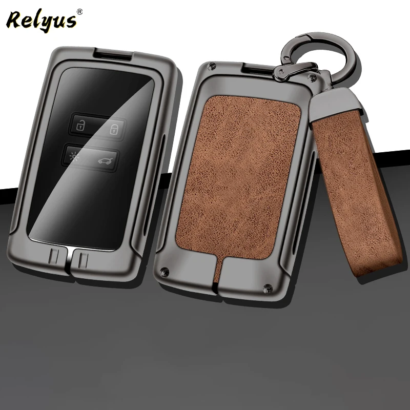 

New Zinc Alloy Car Key Case Cover Fob for Renault Captur Koleos Kadjar Zoe Arkana Espace Clio Megane Grand Scenic Sandero Dacia