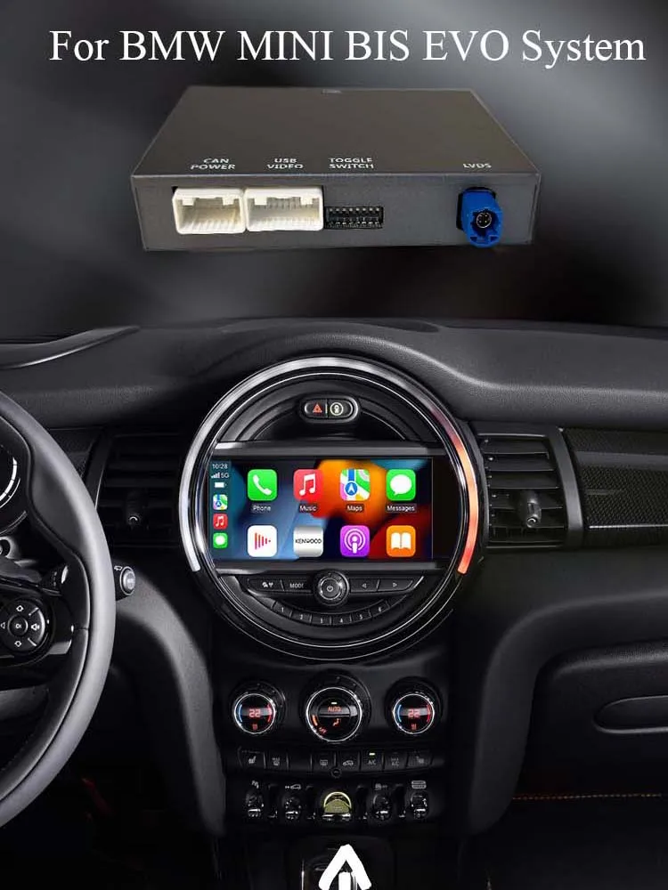 BONROAD Draadloze CarPlay Adapter voor BMW MINI Cooper F55 F56 F57 F54 EVO BIS Android Auto GPS Bluetooth Mirror Link Decoder Box - afbeelding 2