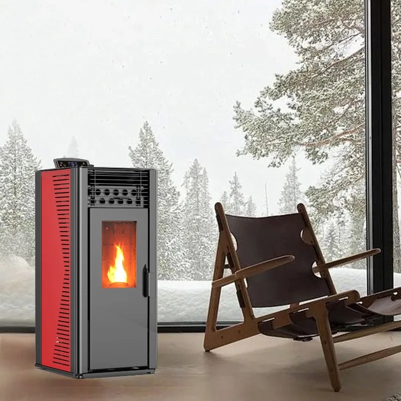 

KM1007A Automatic Feeding High-Efficiency 91% Modern Europe Standard Pellet Heater Pellet Stove for House Indoor Heating