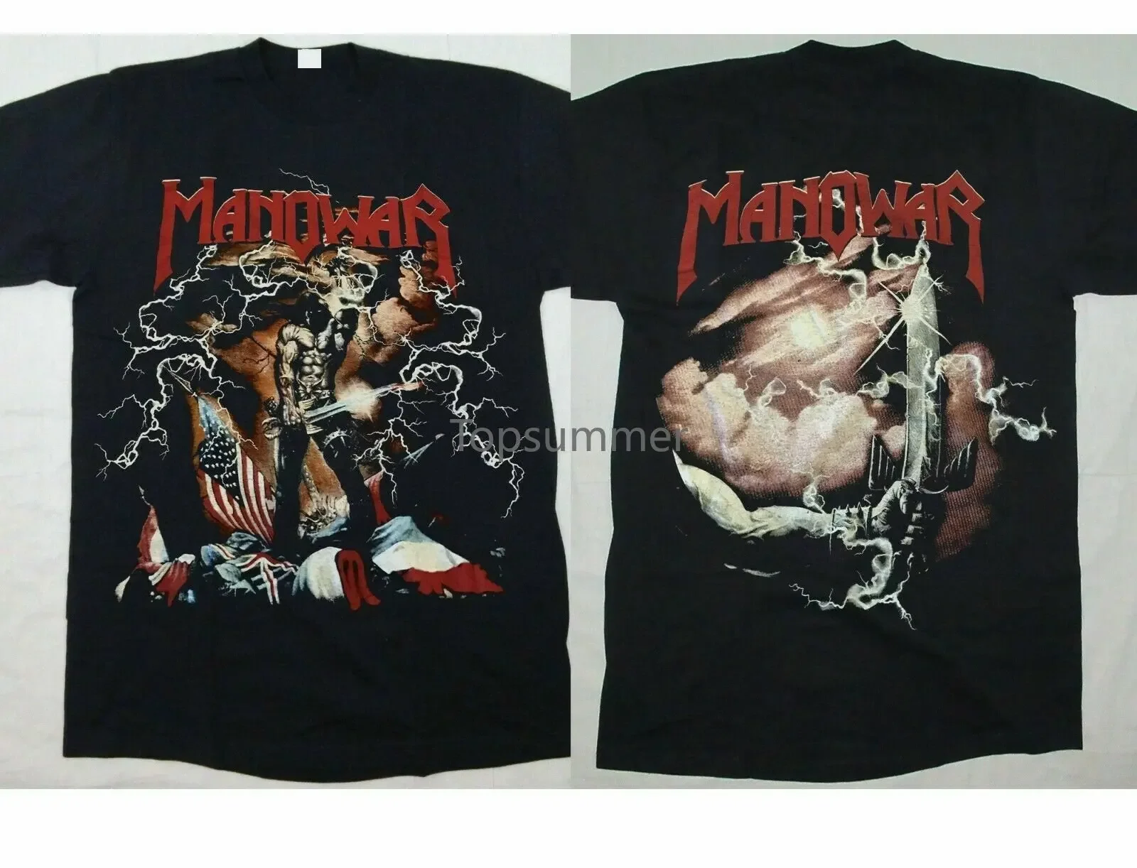 Manowar Винтажная мужская рубашка Kings Of Metal Shirtharajuku Streetwear Manowar Винтажная мужская рубашка Kings Of Metal Shirtharajuku Streetwear