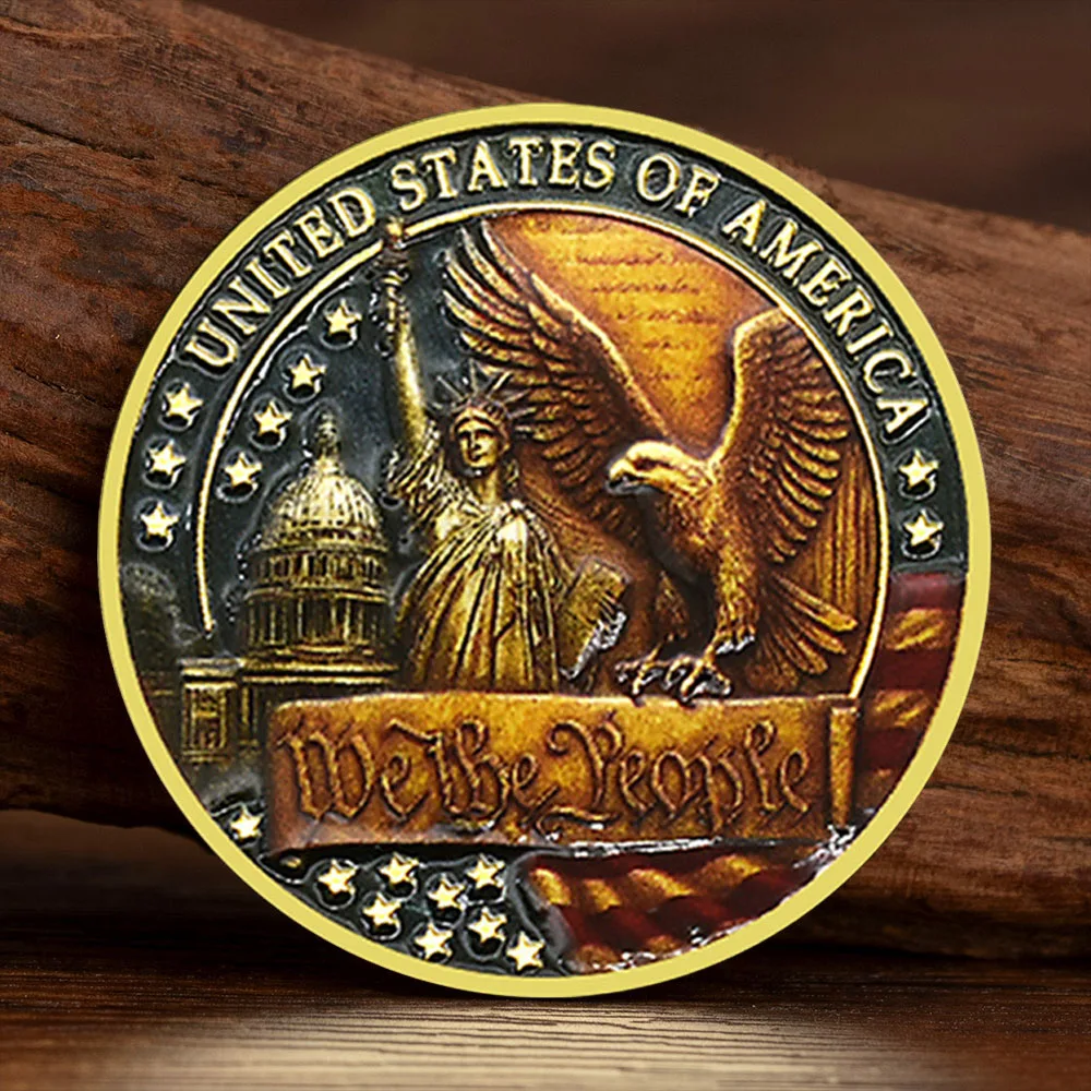 Moneda conmemorativa del 250 aniversario de la Independencia Americana, moneda coleccionable del espíritu de la libertad y la libertad Bell