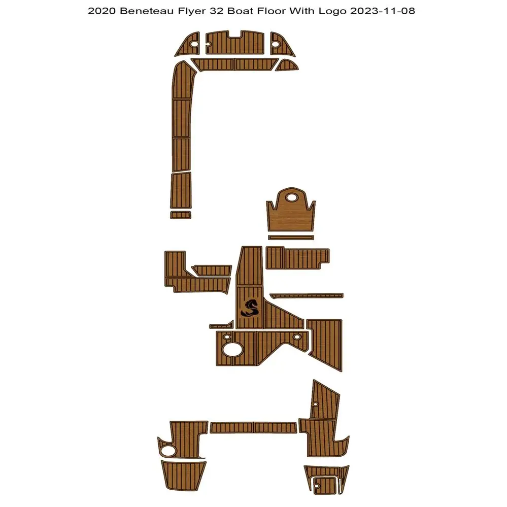 

2020 Beneteau Flyer 32 Swim Platform Cockpit Pad Boat EVA Foam Faux Teak Deck Floor Mat Seadek Gatorstep Style Self Adhesive a1f