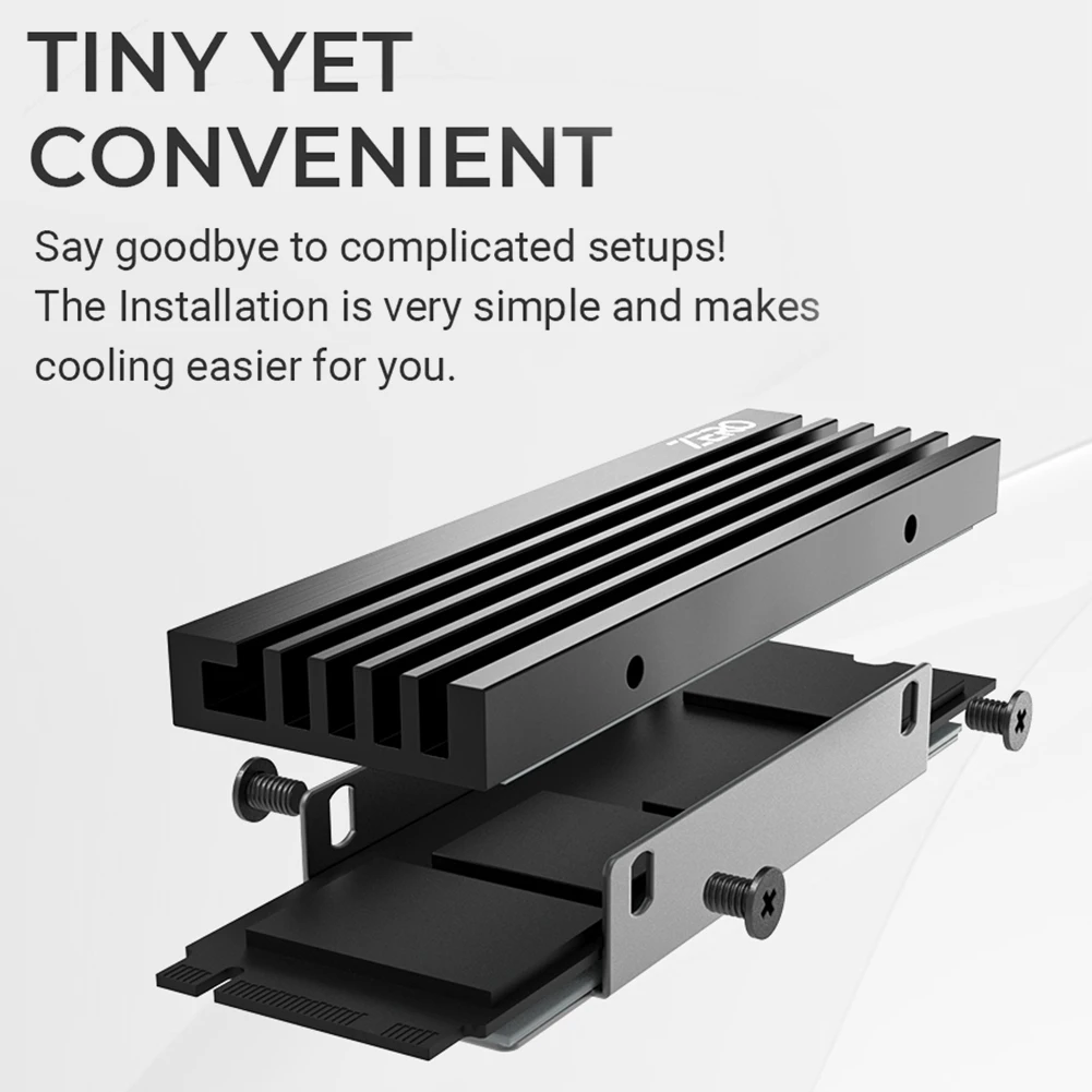 

M.2 SSD Heatsink Gasket Aluminum Alloy Solid State Drive Cooler with Thermal Pad M.2 SSD Cooling Heat Sink for NVME M.2 2280 SSD