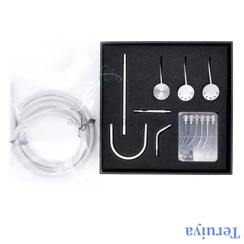 

Dental Portable Saliva Suction Kit - Mouth Mirror, Metal Irrigator & Silicone Ejector Tube