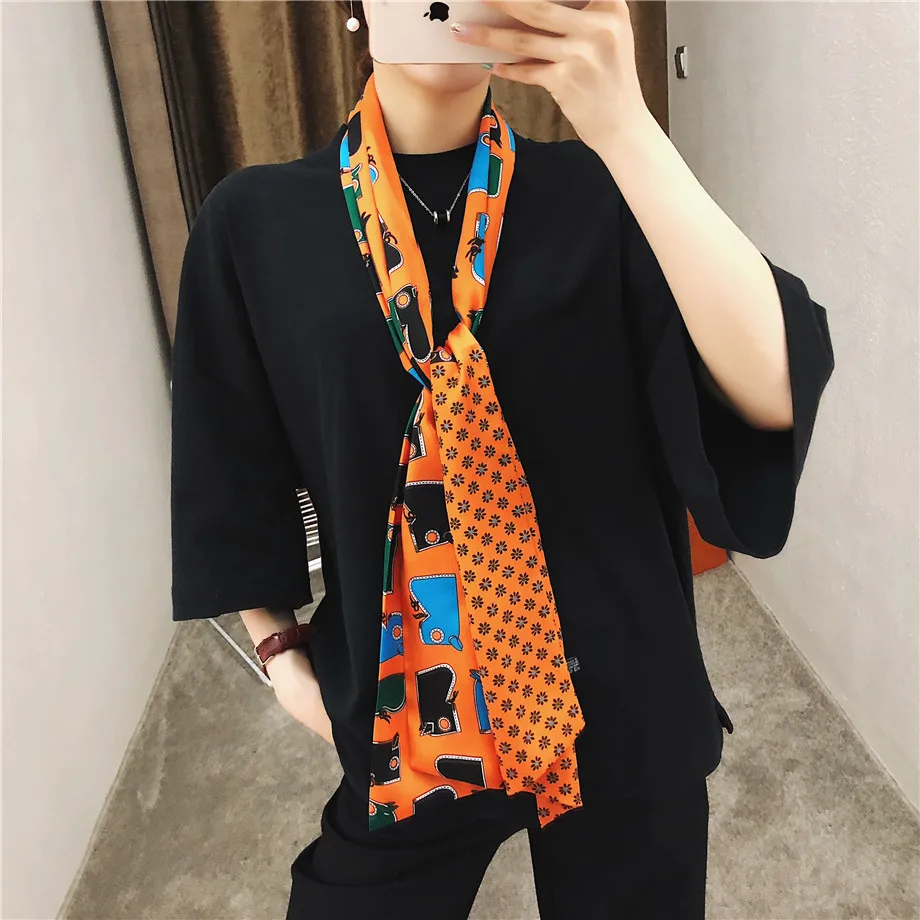 New Design Luxury Brand Horse Headstall Double-deck Twill Scarf  For Ladies Head Silk Scarves Wraps Women Scarf Handkerchief