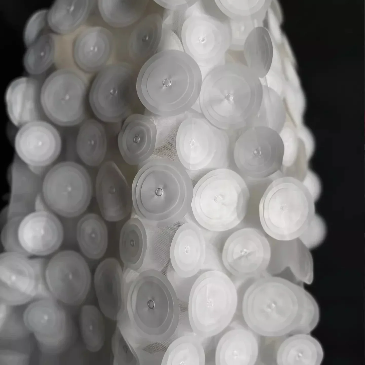 مجسمة قطعة قطع دائرية منظور شبكة النسيج الخياطة فستان الزفاف ثوب مسائي التخرج مصمم DIY النسيج