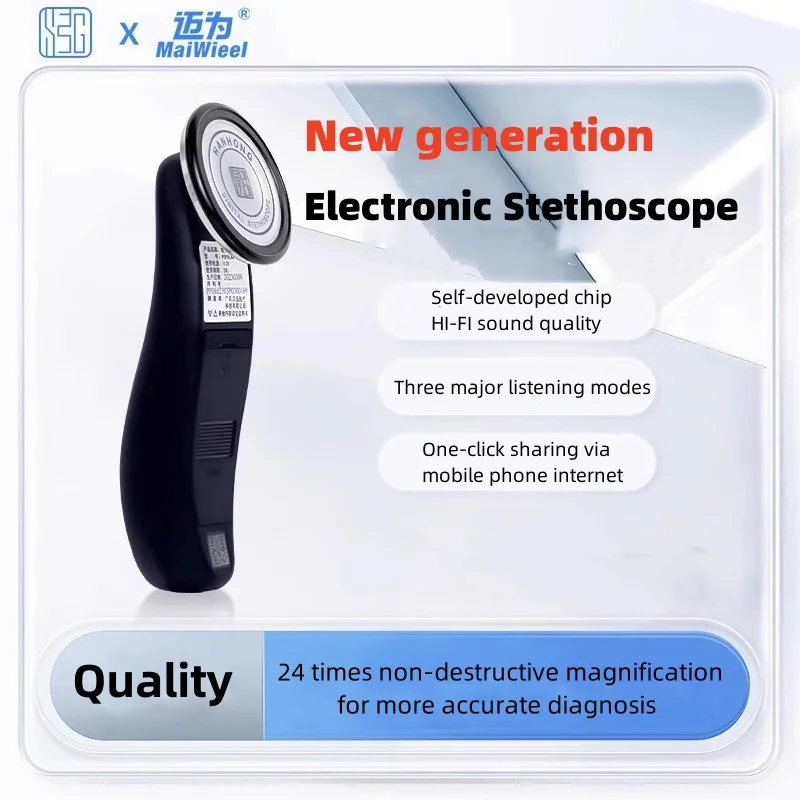 Digital Stethoscope Medical Bluetooth Electronic Stethoscope For Doctors Nurse 40 Times Magnification App Recordable Health Care