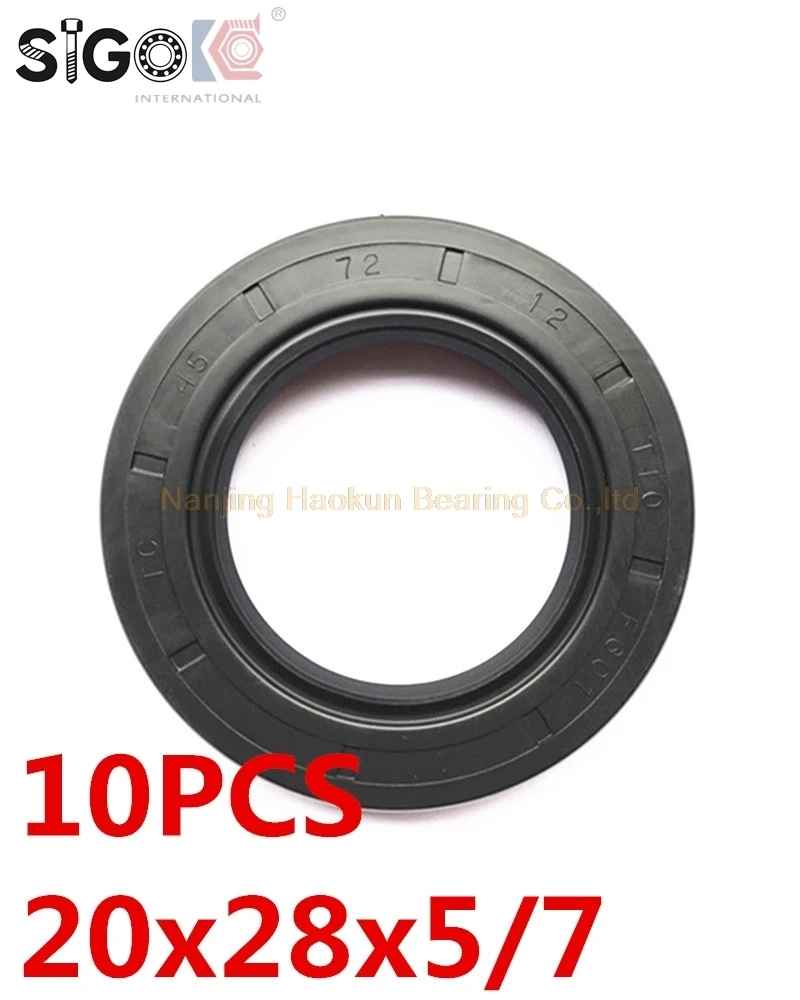 SIGO 10pcs  TC 20x28x5 20x28x7   20*28*5 20*28*7 Skeleton Oil Seals  high-quality Seals Radial shaft seals