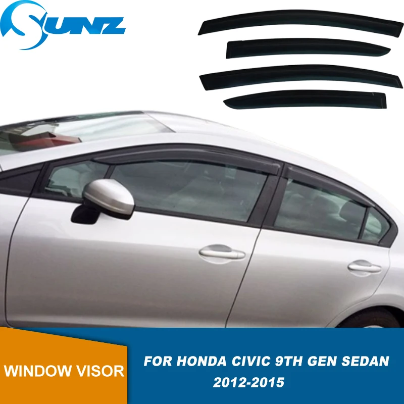 

Оконные козырьки для Honda Civic Sedan 9 2012 2013 2014 2015, защита от дождя и солнца, дефлектор ветра, защита от атмосферных воздействий