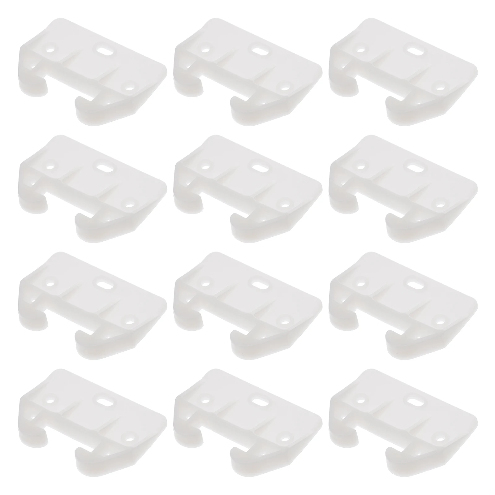 

12pcs Rail For Drawers Slides White Track Guides Slides Latches for Drawer Systems Plastic Drawer Track Replacement Furniture