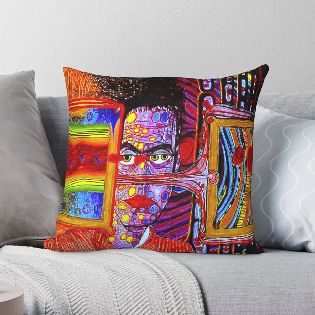 Hundertwasser End Of The Night Square Pillowcase Polyester Linen Velvet Printed Decor Pillow Case Car Cushion Cover Wholesale