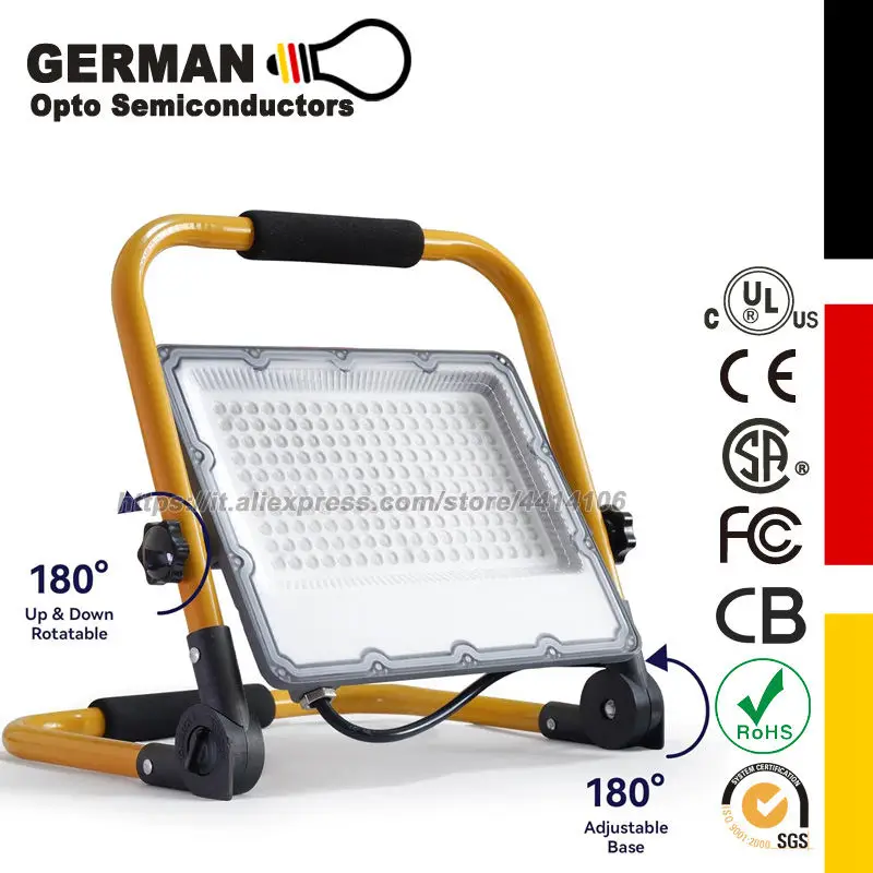 

150W LED Work Light, 15000LM Construction Light, 1000W Equivalent 6500K Portable Adjustable Working Lights, IP66 Waterproof
