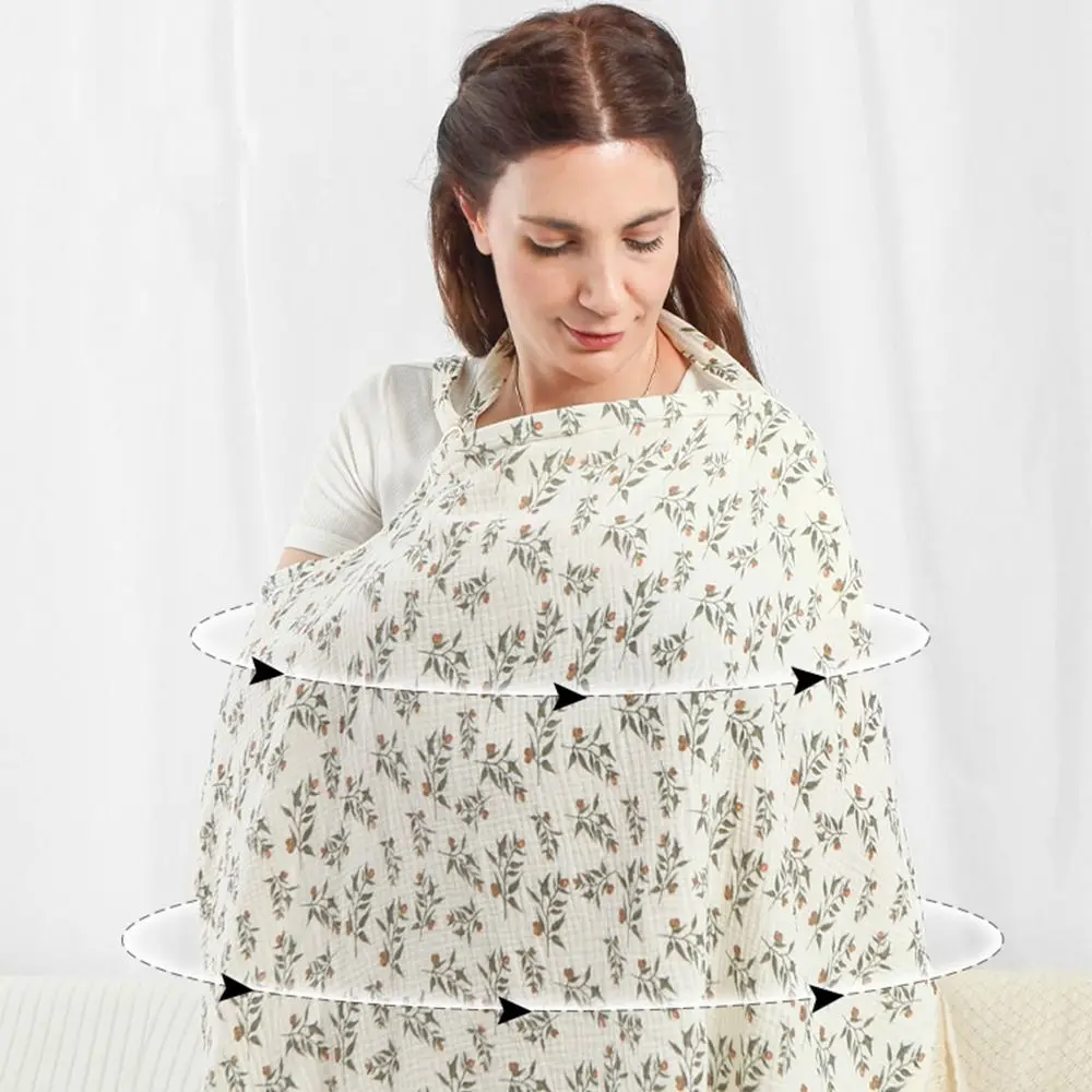 2 in 1 Maternal Nursing Covers Soft Anti-Exposure Breastfeeding Blanket Stroller Blanket Cotton Mother's Nursing Apron Outdoor