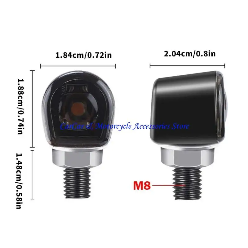 G5AD 12V التقليدية LED دراجة نارية الدوران الإشارات المعدنية والكمبيوتر الشخصي للترقية الرجعية نظرة