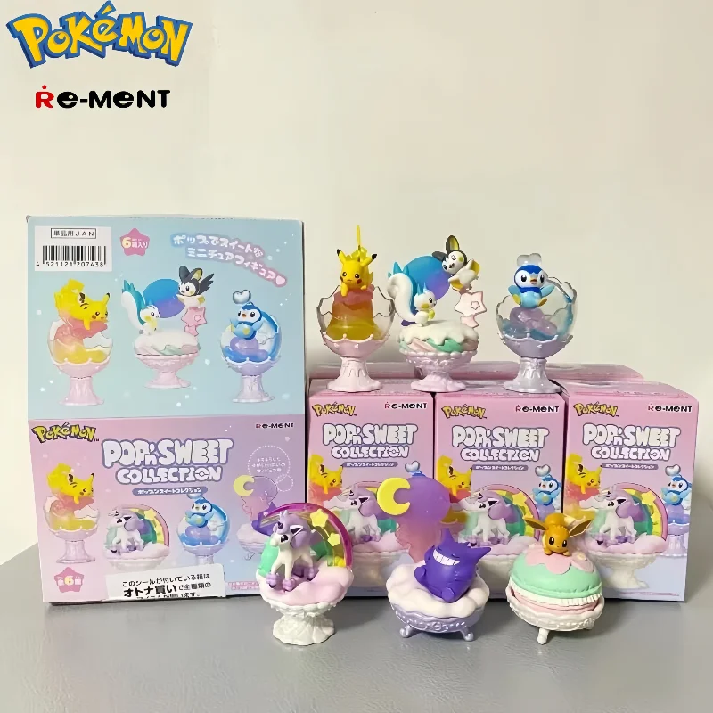 

In Stock Re-Ment Genuine Pokemon Bubble Sweet Collect Miniature Scene Collecte Action Model Blind Box Birthday Surprise Gifts