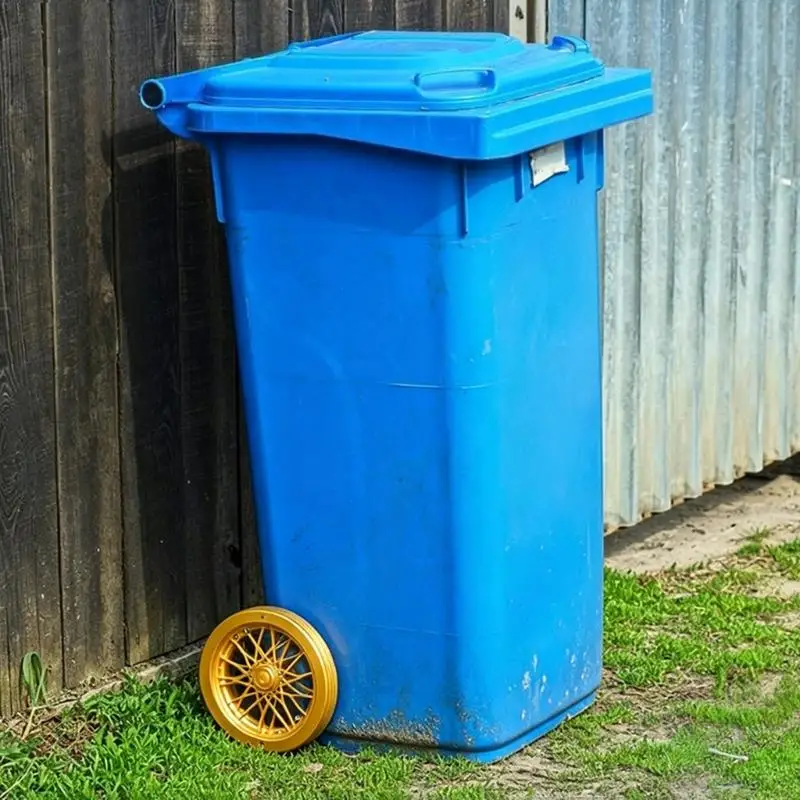   Trash Bin Wheel Cover, Wheel-Look Side Trim With Home Use Detail