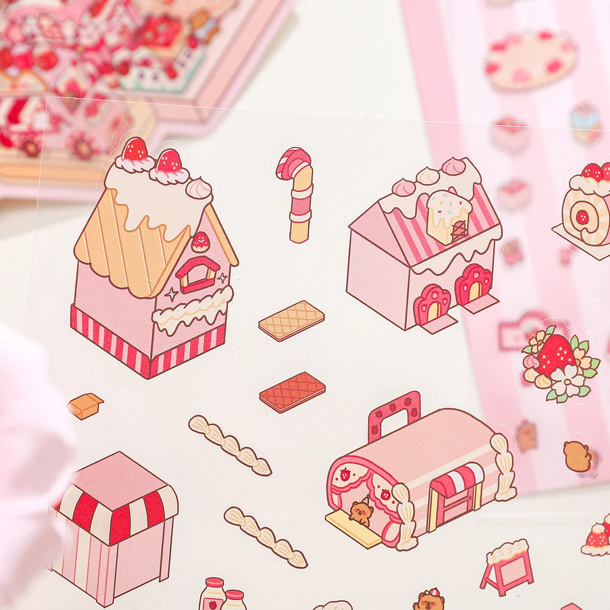 Cute 3D Kapibara Sticker Paper Trace Miniature Cartoon DIY Landscaping Wonderful World Decompression Sticker