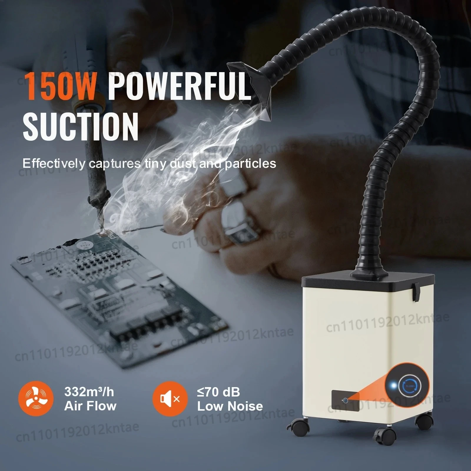 100W/150W Soldering Smoke Extractor - 3 - Stage Filters, Strong Suction for Engraving & Welding