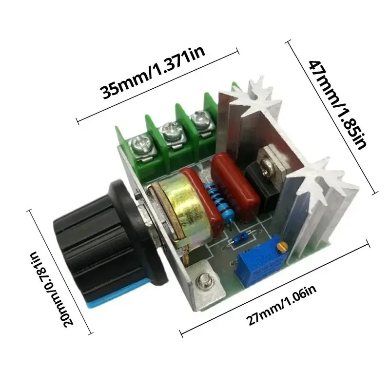 2000W 4000W AC 110V-220V SCR Adjustable Motor Speed Controller Control Dimming Dimmers Voltage Regulator Thermostat High-power