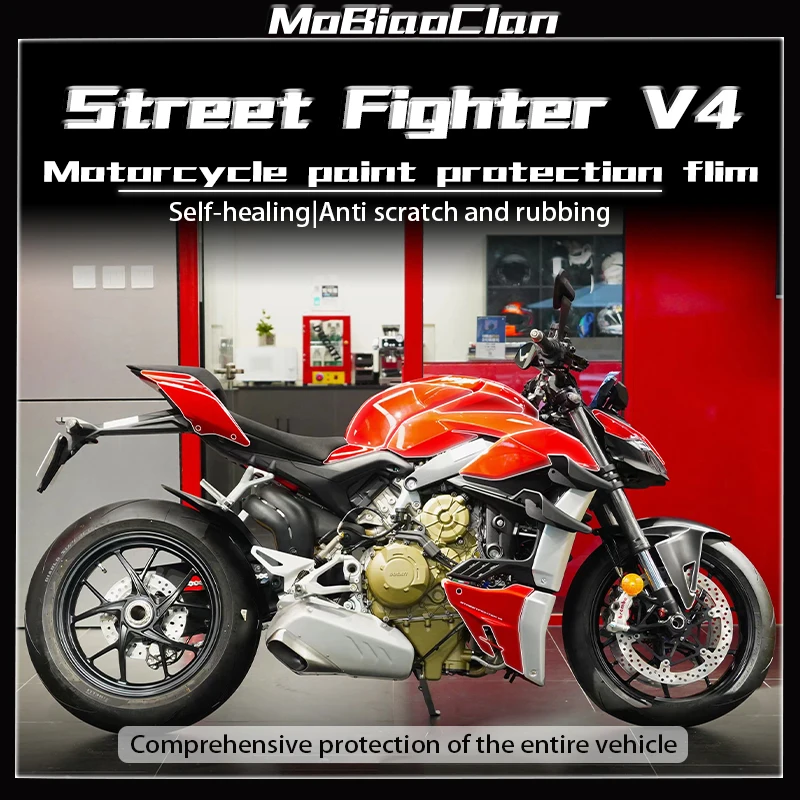 

For Ducati Street Fighter V4 Motorcycle Invisible car wrap TPU transparent protective film modification accessories