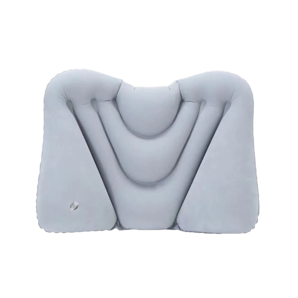 Press-to-Inflate Inflatable Booster Seat Fabric Foldable Portable Foot Rest Leg Up Support Waterproof Heighted Footrest Pillow