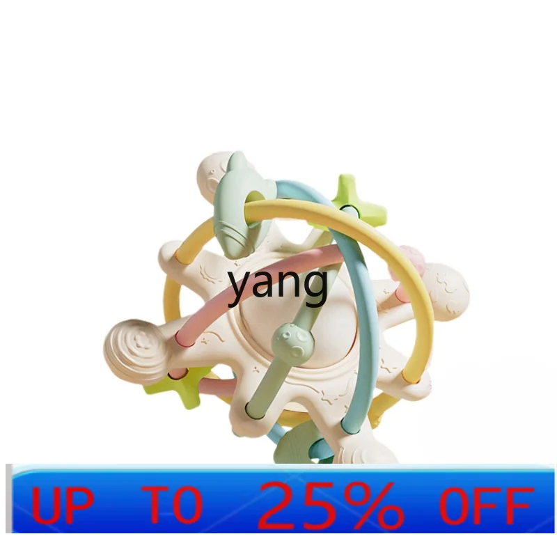 

CX Hand Ball Baby Silicone Teether Molar Rod Prevent Hand Sucking Bite Artifact