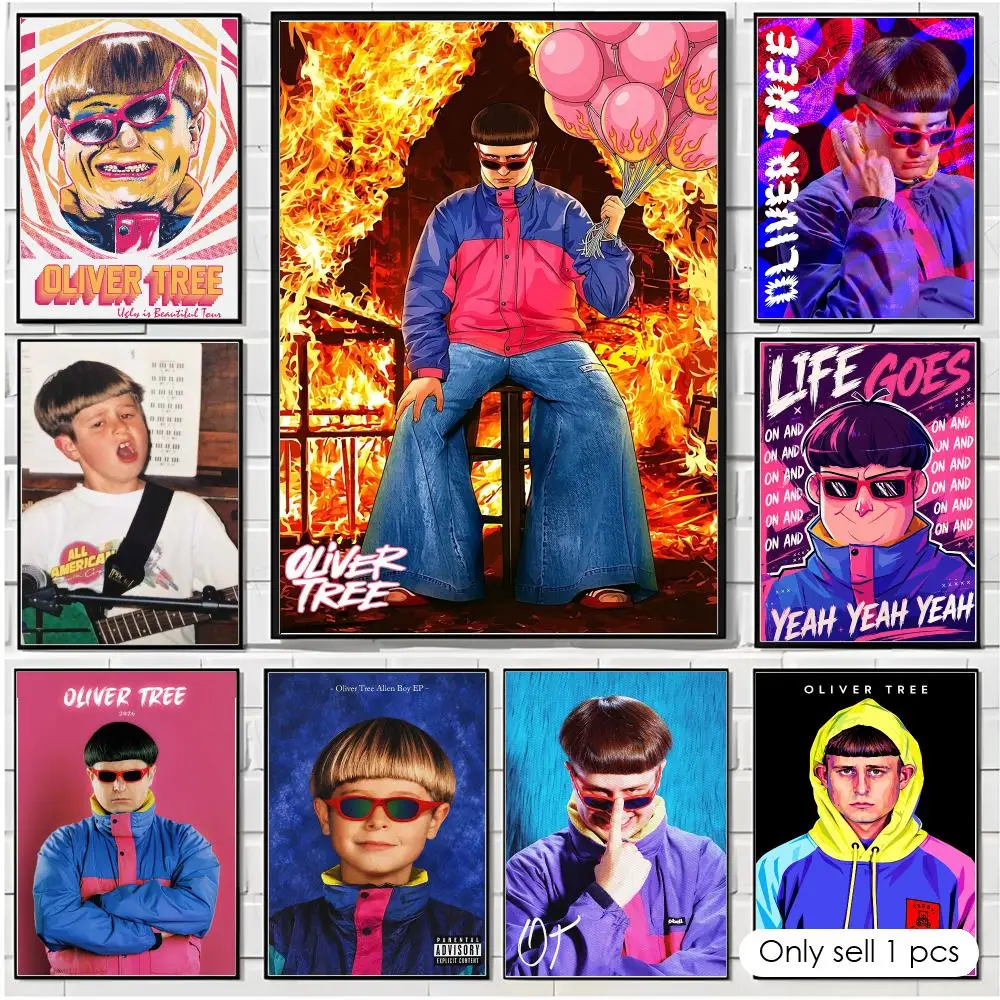 Singer O-Oliver Tree Ugly is Beautiful Poster Trendy Aesthetic Wall Art high-end Bedroom Home Cafe library Decor