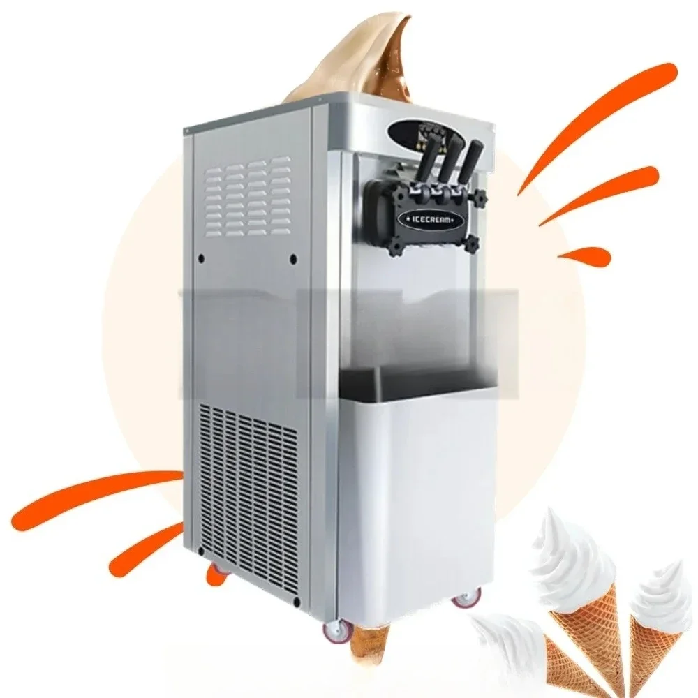 

2800W Floor Type 36~42L/H Commercial Soft Serve Frozen Yogurt Ice Cream Machine With Auto-Cleaning Function