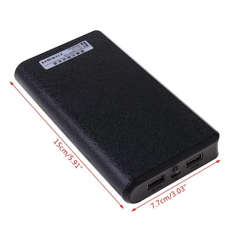 K0EA Dual USB 6x 18650 External Backup Battery Box for Case For Ph