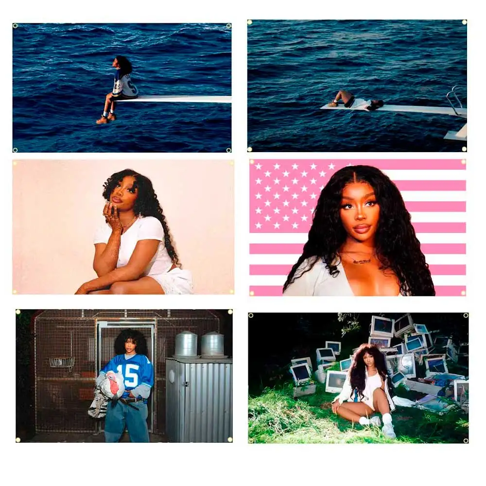 2x3fts 3x5fts 5x8fts SOS Lana SZA Ctrl Snooze Soul Music Art Flag Tapestry Banner For Bedroom Outdoor Decor