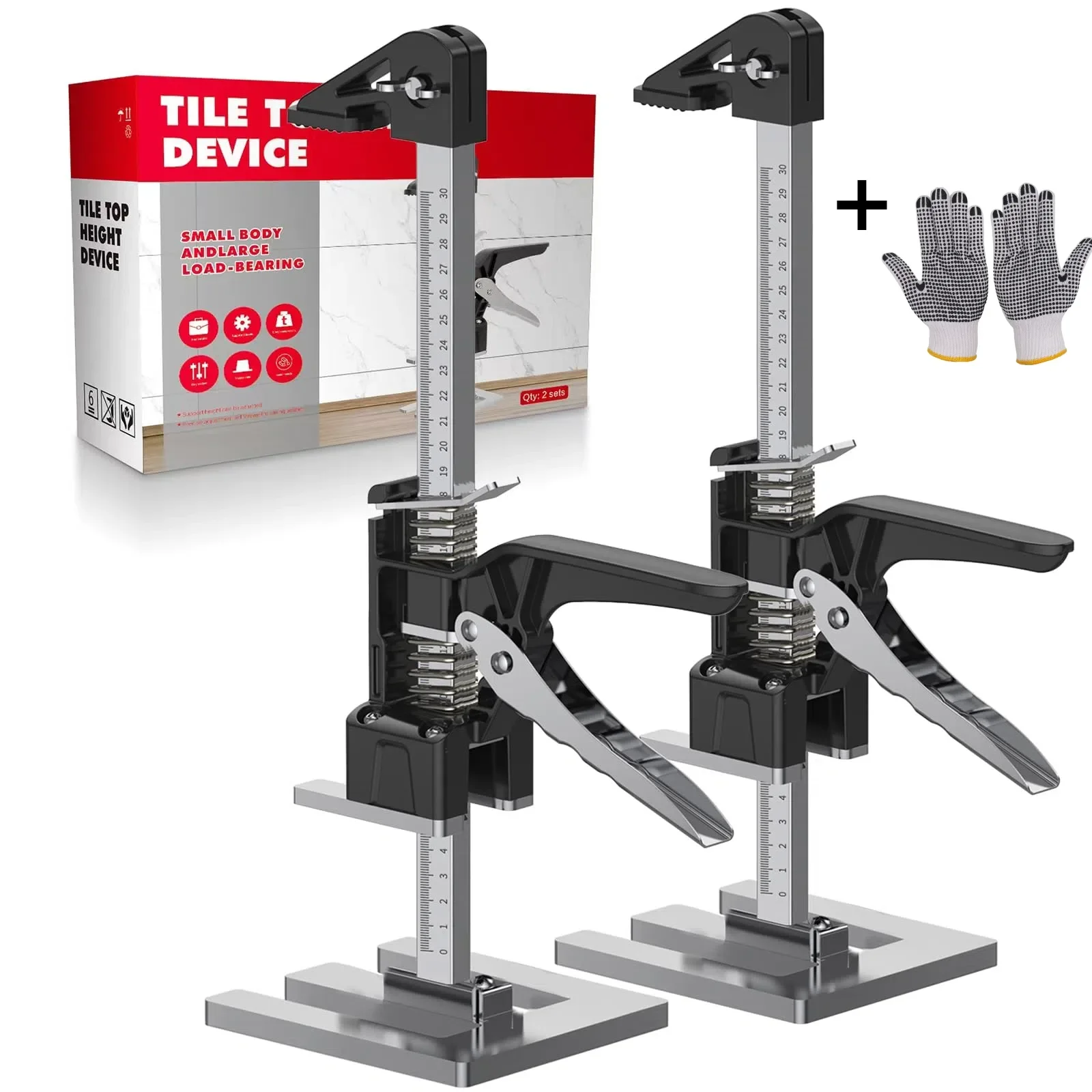 

Labor Saving Arm 2PCS 15.5 Inch Height Regulator Hand Lifting Tool Lifter Jack for Installing Cabinets Door Cabinet Board Lifter