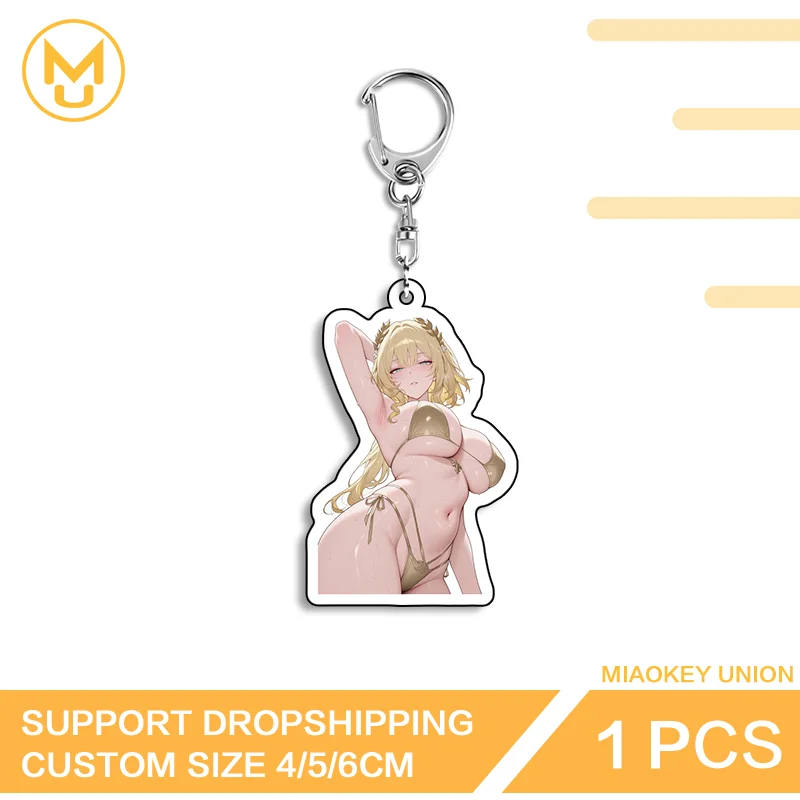 Anime Character Sexy Attractive Double Sided Acrylic Keyring Simulated Premium Exquisite Practical Simplicity Key Ring Accessory