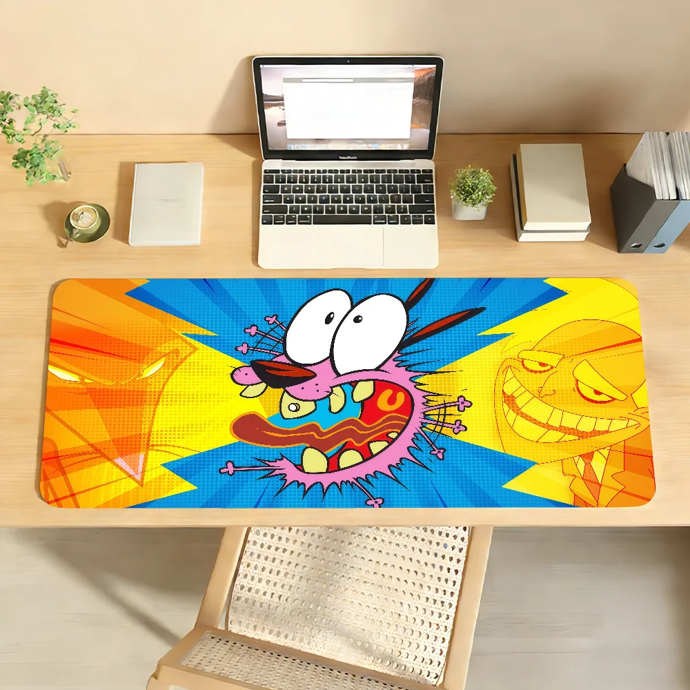 

Коврик для мыши C-CourageThe C-Cowardly Dog, нескользящий резиновый компьютерный коврик, игровой балансирующий коврик, декоративный настольный коврик для ноутбука, офисный, большой