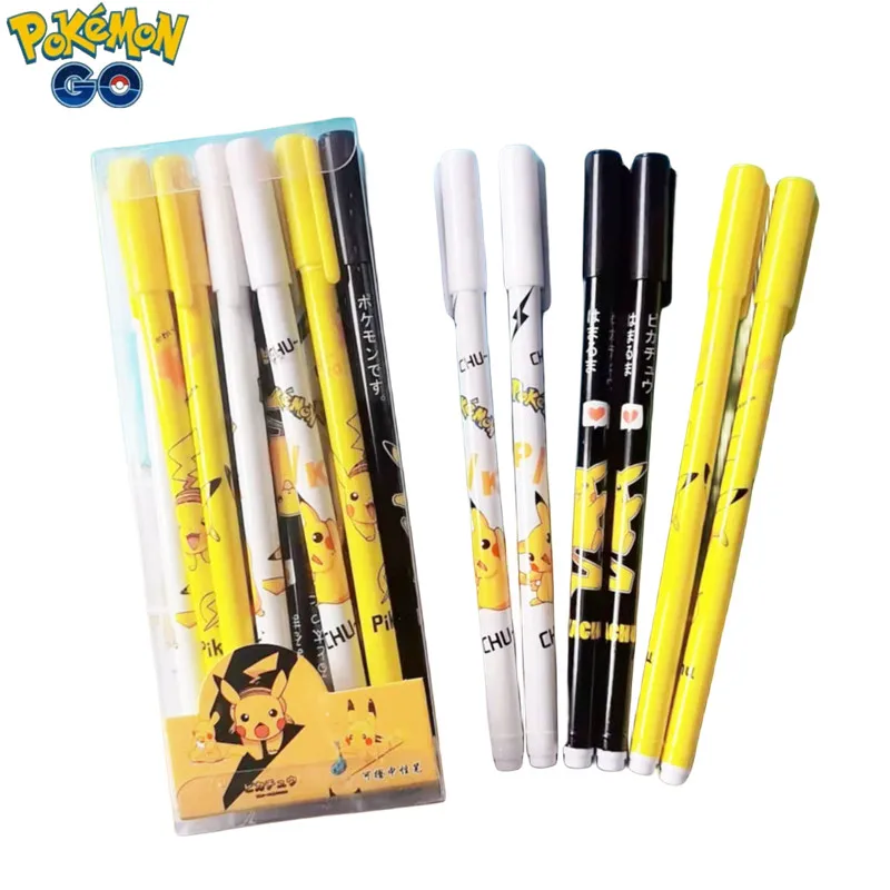 1/3PCS Anime Pokemon Pikachu Press Pen Cartoon Student Drawing Childern School Supplies Stationery Kawaii Kids Birthday Gift