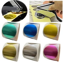 25-50mm gear sticker laser golden glossy Labels decorlabel Embossing Stamp gift box packag Seal packag gift scrapbook stickers